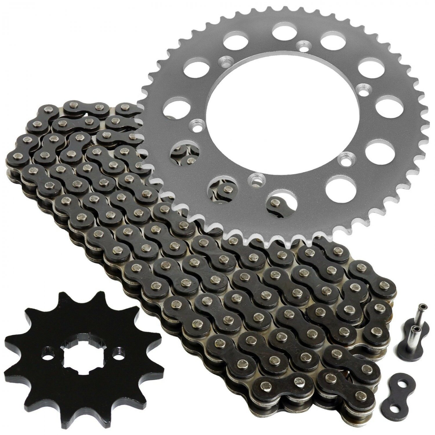 Black Drive Chain and Sprocket Kit Fits KAWASAKI KX125 1992 1993 1994 1995