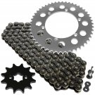 Black Drive Chain and Sprocket Kit Fits KAWASAKI KX125 1992 1993 1994 1995