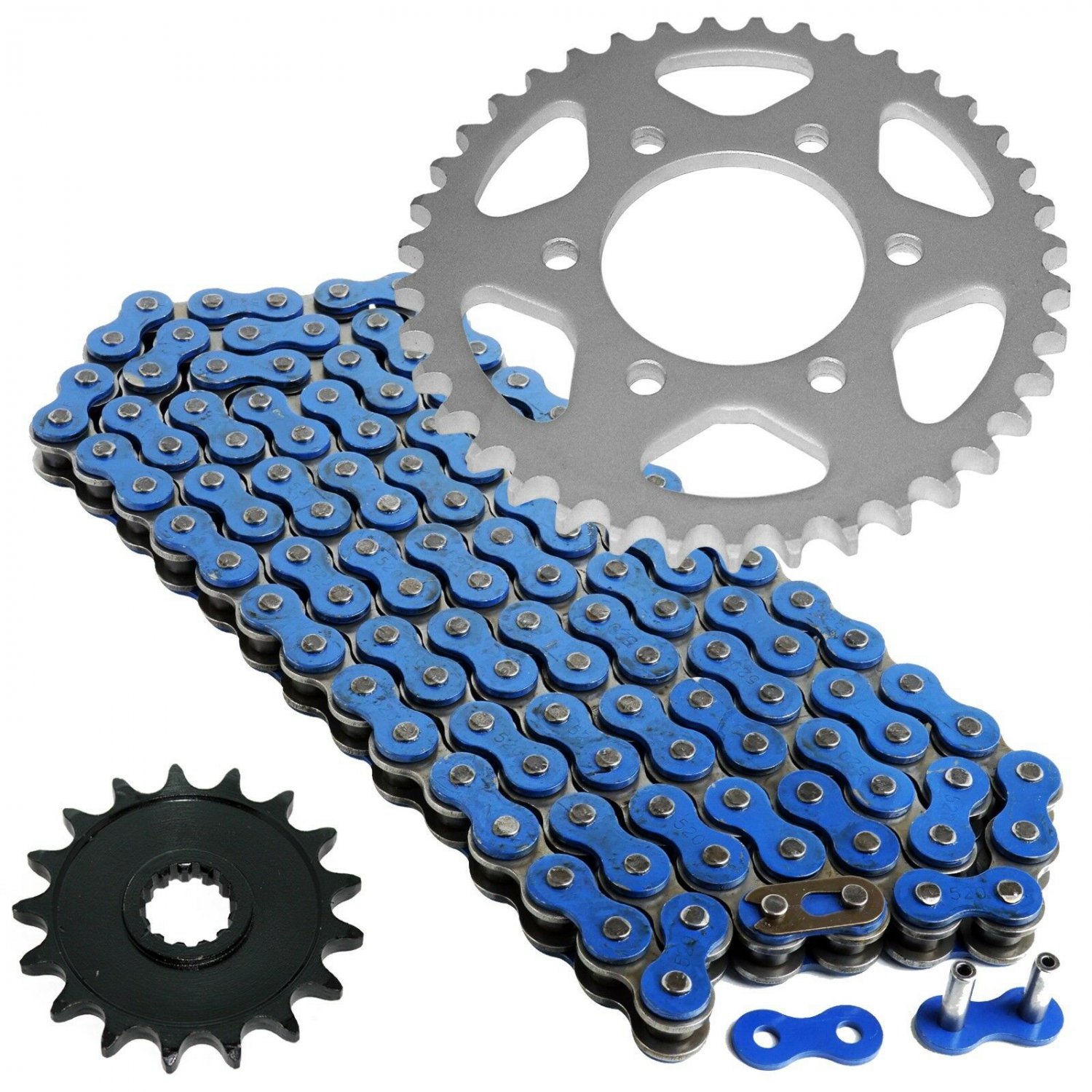 Blue Drive Chain and Sprocket Kit Fits KAWASAKI Ninja ZX-10R ZX1000C 2004 2005