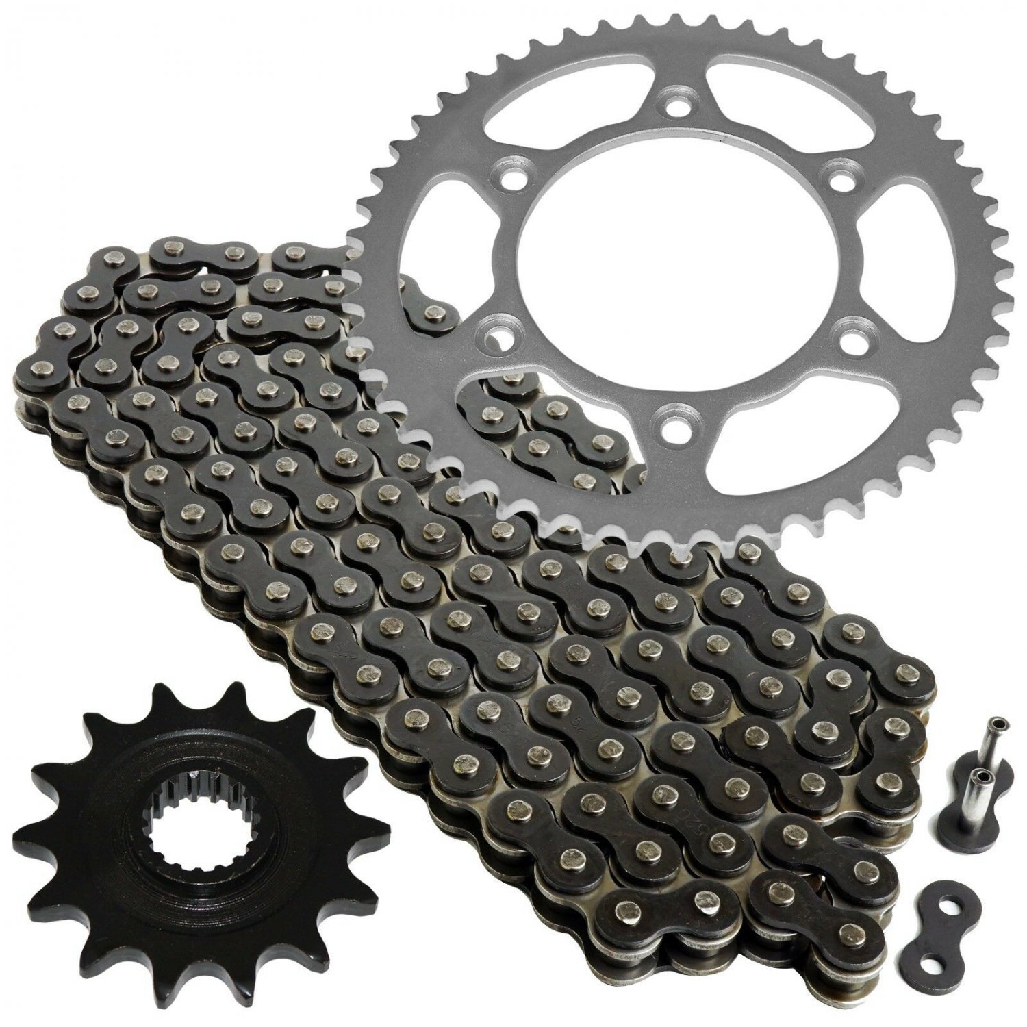 Black Drive Chain and Sprocket Kit Fits SUZUKI RM-Z450 2005 2006 2007