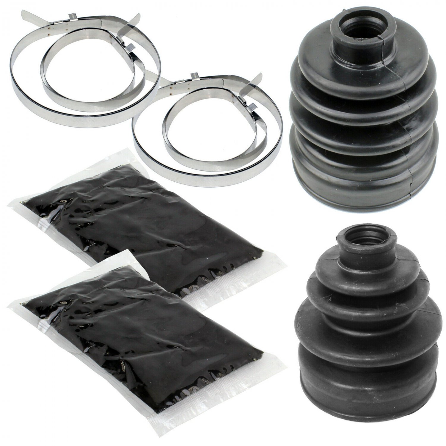 FRONT AXLE INNER OUTER CV BOOT KIT Fits YAMAHA WOLVERINE 350 YFM350FX 1995-2000