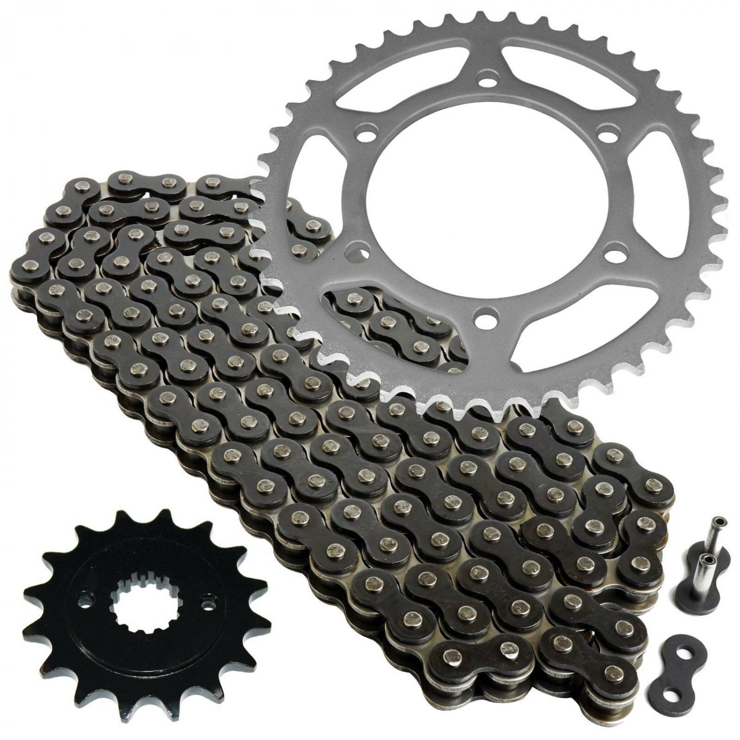 Black Drive Chain and Sprocket Kit Fits KAWASAKI ER5 ER500 1999 2000 2001 2002