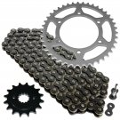Black Drive Chain and Sprocket Kit Fits KAWASAKI ER5 ER500 1999 2000 2001 2002
