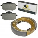 FRONT BRAKE PADS and REAR BRAKE SHOES FIT Yamaha VIRAGO 535 XV535 1987-1994
