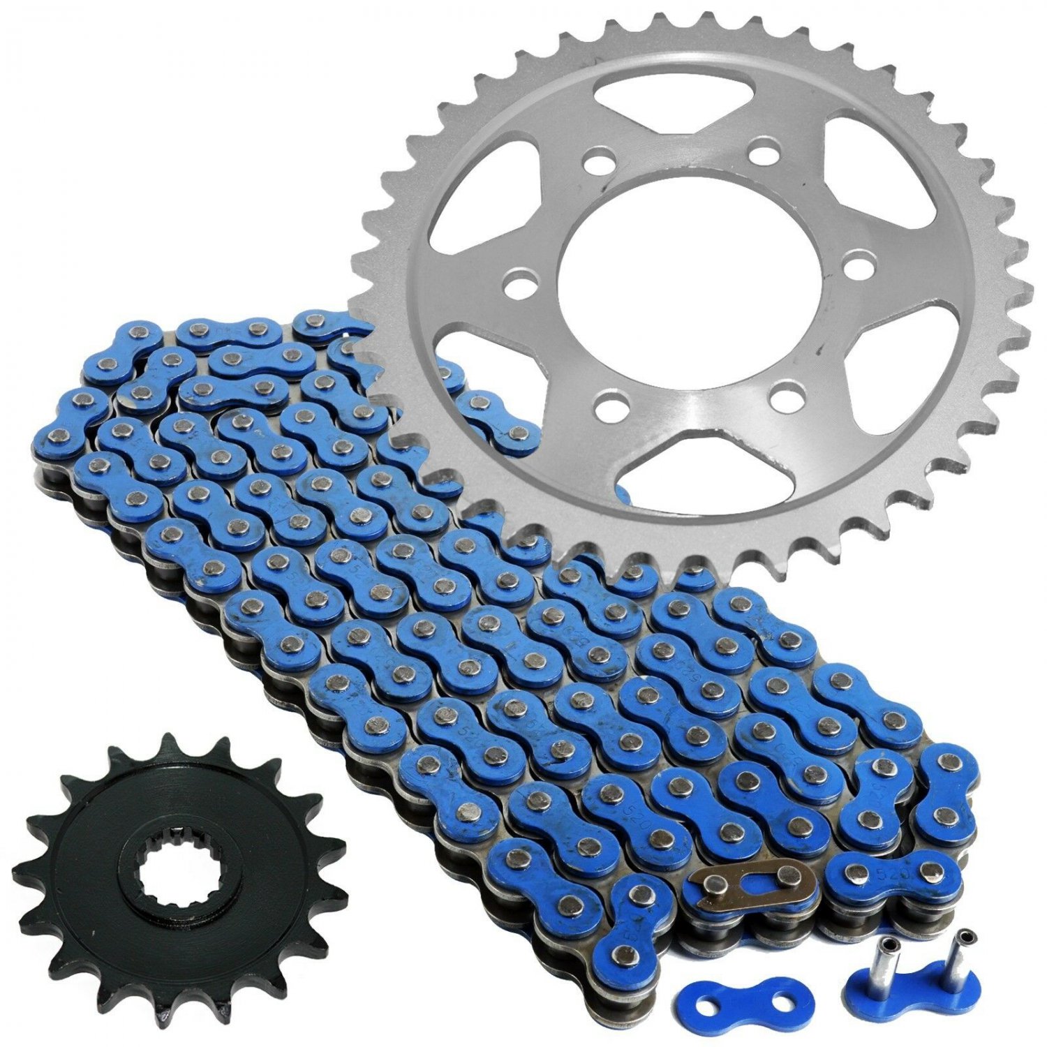 Blue Drive Chain and Sprocket Kit Fits KAWASAKI Ninja ZX-10R ZX1000D 2006 2007