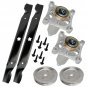 2 SPINDLE ASSEMBLY PULLEY BLADE Husqvarna CTH204T 2138R 224T 2642 GT2254 GT54 LS