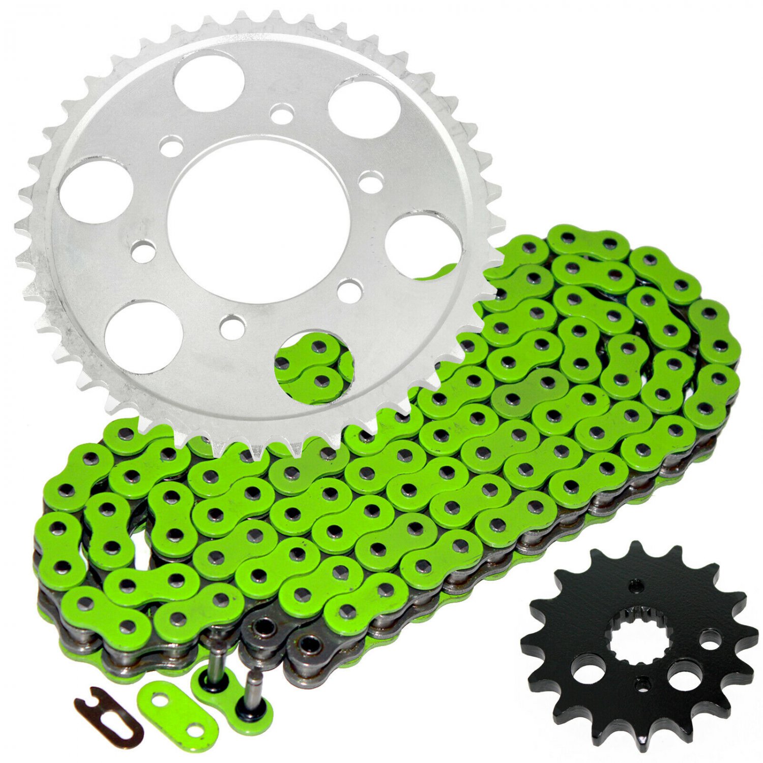 Green O-Ring Drive Chain & Sprockets Kit Fits KAWASAKI ZX900 Ninja ZX9R 1998-01