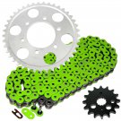 Green O-Ring Drive Chain & Sprockets Kit Fits KAWASAKI ZX900 Ninja ZX9R 1998-01