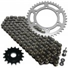 Black Drive Chain and Sprocket Kit Fits KAWASAKI Zephyr 550 ZR550B 1990-1993