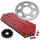 Red Drive Chain and Sprocket Kit Fits KAWASAKI Ninja ZX-9R ZX900F 2002 2003