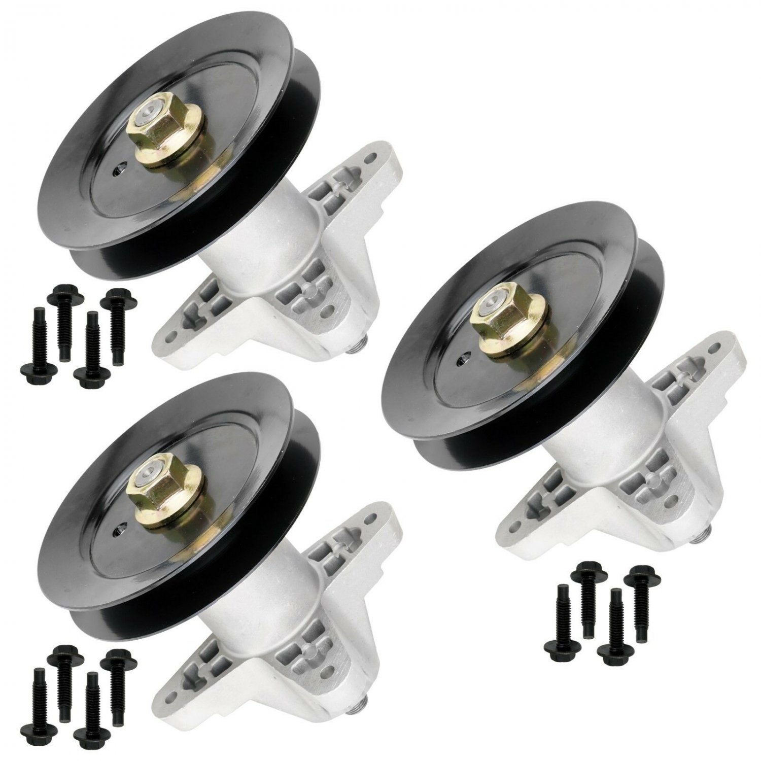 3 SPINDLE ASSEMBLY w/PULLEY BOLT FOR MTD Z6600 2014 / ZT-L54 ZTL54 2014