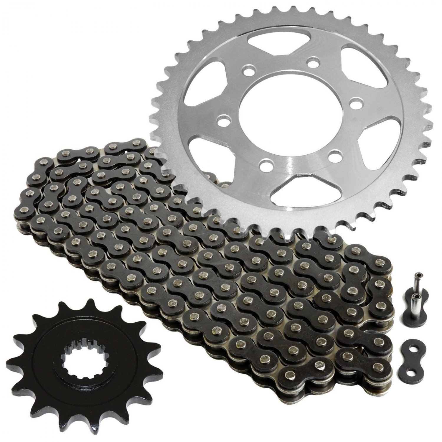 Black Drive Chain and Sprocket Kit Fits KAWASAKI Ninja 1000 ZX1000 ABS 2011-17