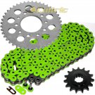 Green O-Ring Drive Chain & Sprockets Kit Fits HONDA CBR600F Hurricane 1987-1990