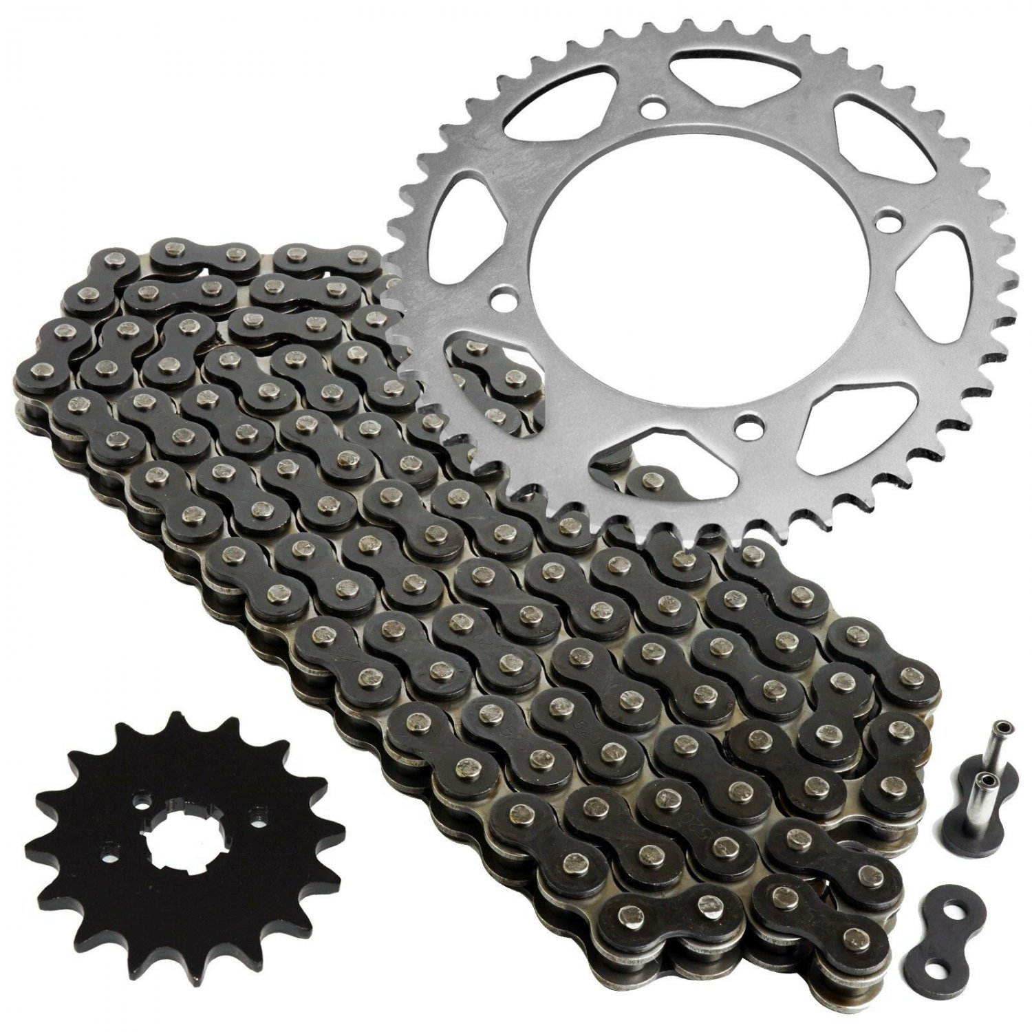 Black Drive Chain and Sprocket Kit Fits YAMAHA XV250 V-Star 250 2008-2018