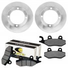 2 REAR BRAKE DISC ROTOR w/ PAD FITS Yamaha RHINO 700 YXR700 4X4 2008 2009-2013