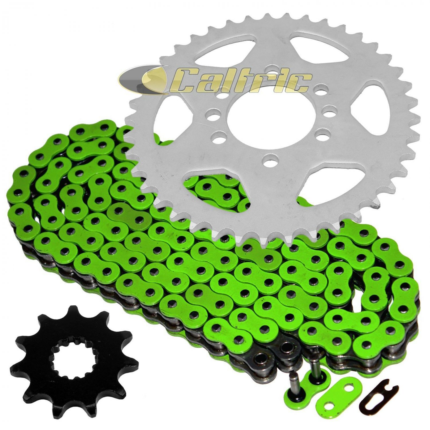 Green O-Ring Drive Chain & Sprockets Kit Fits SUZUKI LT230E QuadRunner 230 86-93