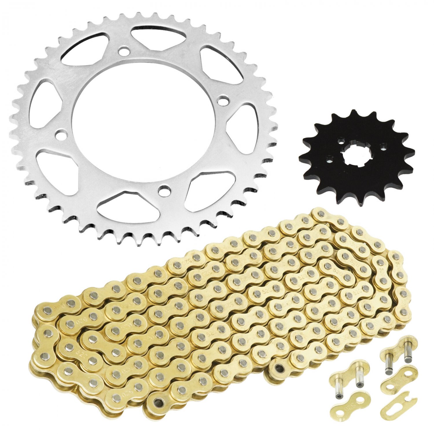 Drive Chain & Sprockets Kit Fits YAMAHA XV250 Route 66 1988 1989 1990