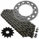 Black Drive Chain and Sprocket Kit Fits YAMAHA WR200R 1991 1992 1993