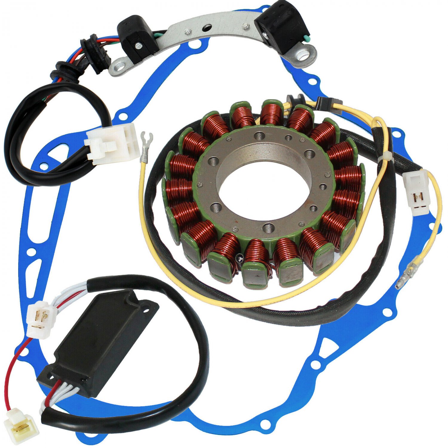STATOR REGULATOR w/PICKUP COIL and GASKET FIT YAMAHA VIRAGO 700 XV700 1986-1987