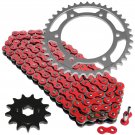 Red Drive Chain and Sprocket Kit Fits HONDA XR250L 1991-1996