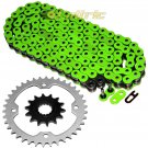 Green O-Ring Drive Chain & Sprockets Kit Fits YAMAHA RAPTOR 700 YFM700R 2006-16