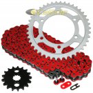 Red O-Ring Drive Chain & Sprockets Kit Fits SUZUKI GSX-R1000 2009-2016