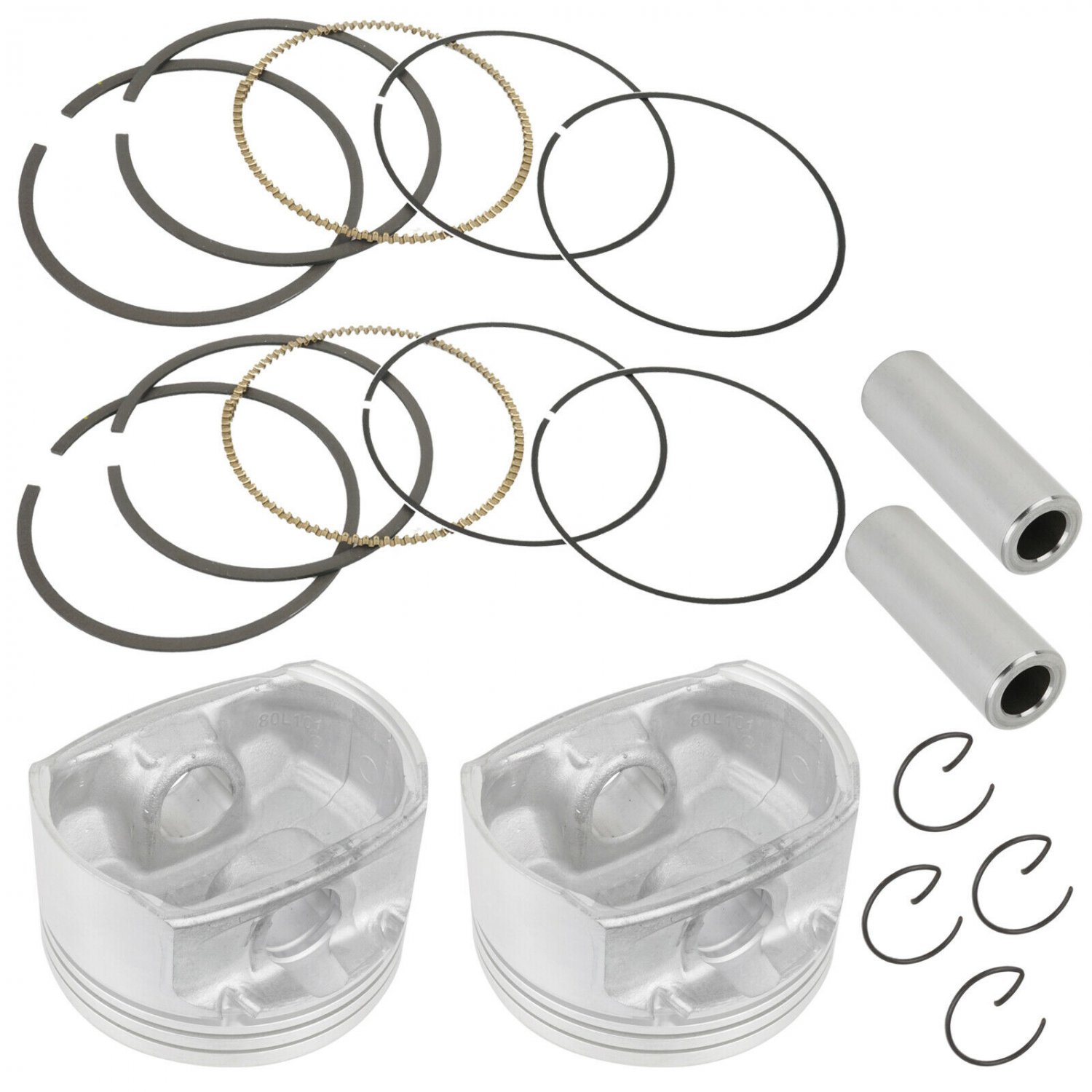 2 ALUMINIUM CYLINDER PISTON KIT FITS Polaris RANGER CREW 800 4X4 EFI 2010-2014
