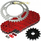 Red O-Ring Drive Chain & Sprocket Kit Fits KTM 125 EXC Enduro 2001-2011