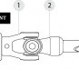 FRONT DRIVE SHAFT YOKE w/U-JOINT FIT Yamaha GRIZZLY 600 YFM600 4X4 1998-2002