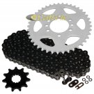 Black O-Ring Drive Chain & Sprockets Kit Fits SUZUKI LT230E QuadRunner 230 86-93