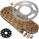 Gold O-Ring Drive Chain & Sprockets Kit Fits KAWASAKI ZX1400 Ninja ZX-14R 12-16