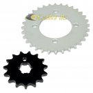 Front & Rear Sprockets Kit Fits YAMAHA PW80 Y-Zinger 1983 1984 1985 1991-2006