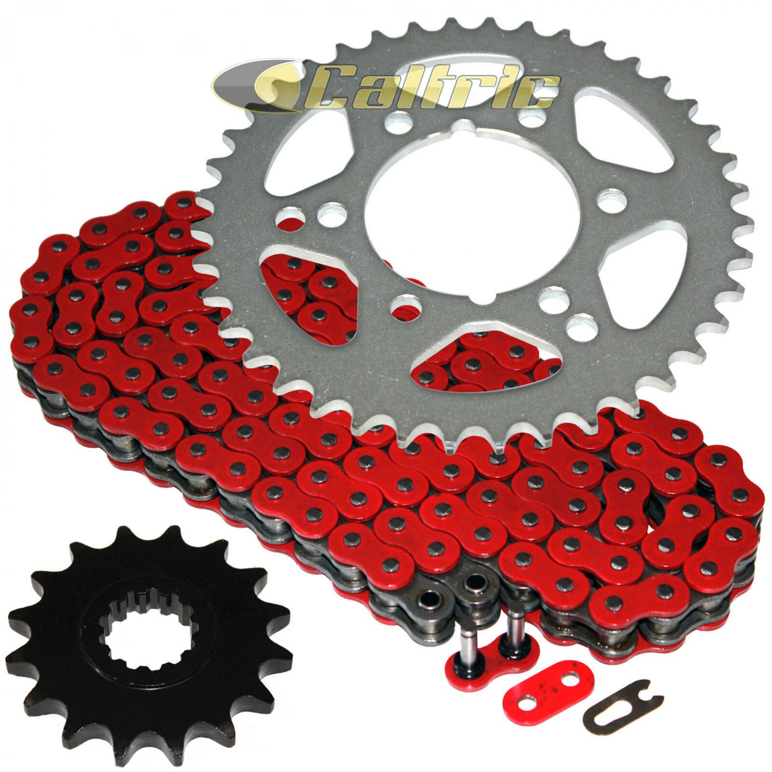 Red O-Ring Drive Chain & Sprockets Kit Fits KAWASAKI ZX-6R ZX-6RR Ninja 1998-04