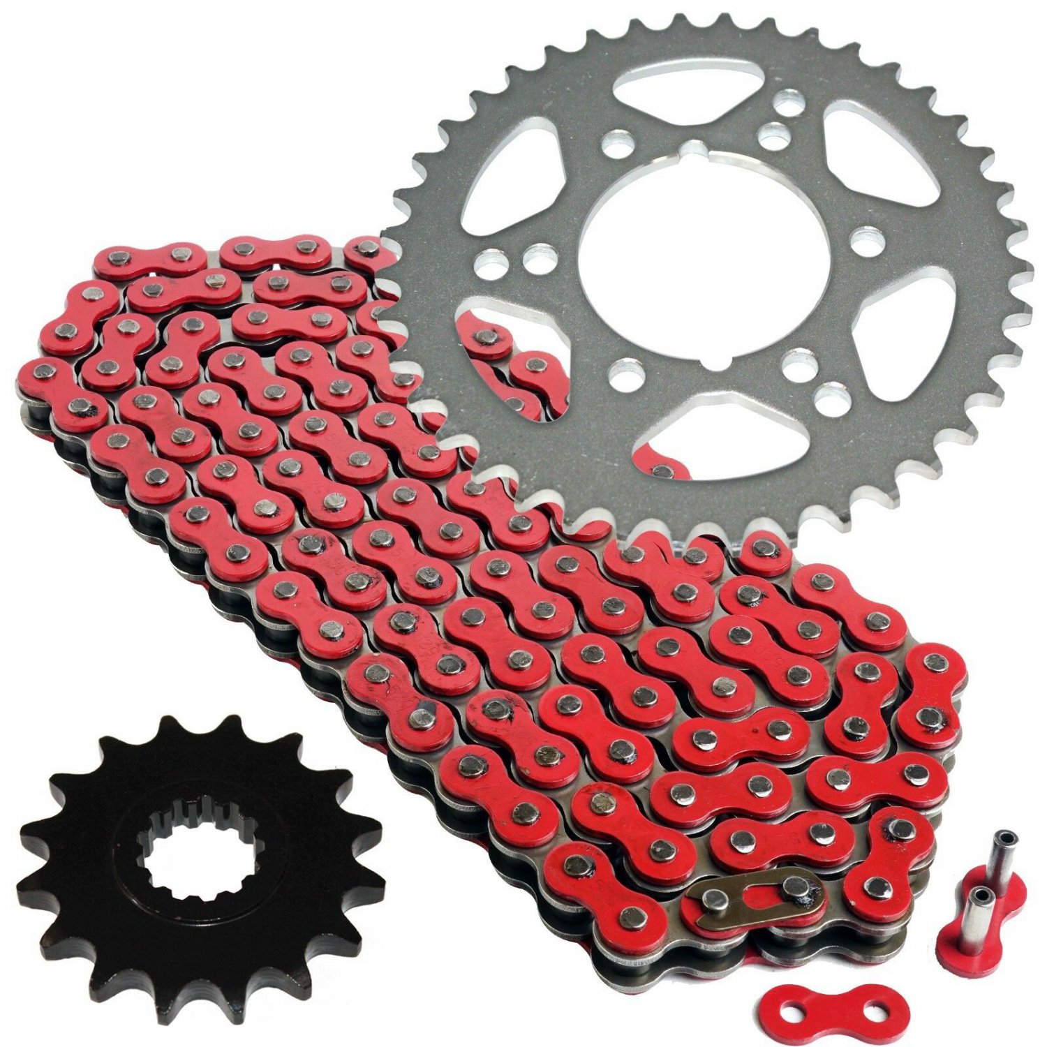 Red Drive Chain and Sprocket Kit Fits KAWASAKI Ninja ZX-6R ZX600 1998-2002