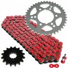 Red Drive Chain and Sprocket Kit Fits KAWASAKI Ninja ZX-6R ZX600 1998-2002