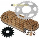 Gold O-Ring Drive Chain & Sprockets Kit Fits KAWASAKI GPZ400 ZX400 ZX550 GPZ550