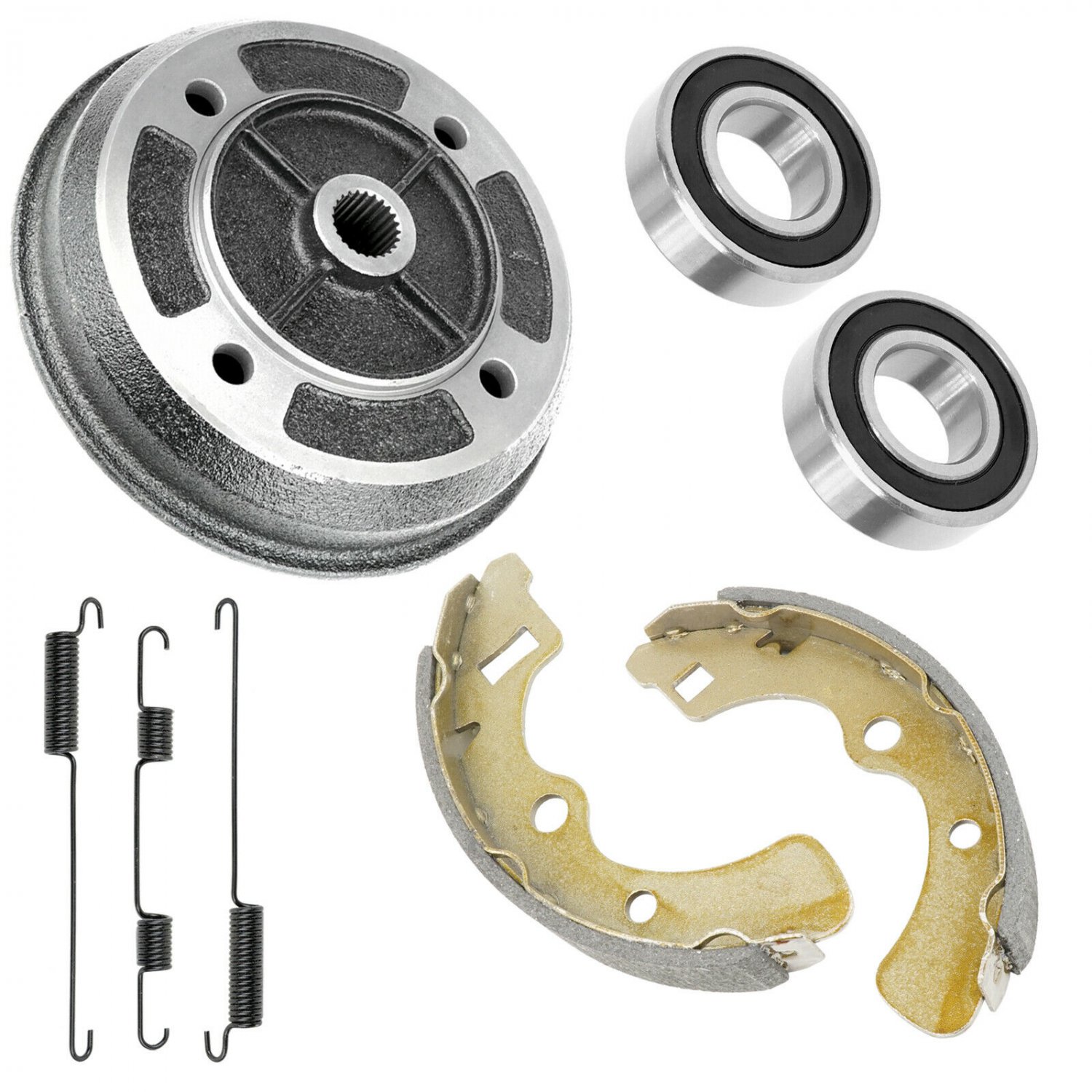 REAR BRAKE DRUM SHOES KIT FOR Kawasaki MULE 2520 KAF620B KAF620 B Turf 1995-2000