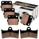 FRONT & REAR BRAKE PADS FITS YAMAHA Grizzly 660 YFM660F 4x4 2002 2003 2004-2008