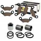 FRONT REAR BRAKE CALIPER PISTON and PADS FOR Polaris SPORTSMAN X2 500 2006