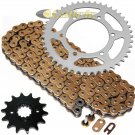 Gold O-Ring Drive Chain & Sprockets Kit Fits KAWASAKI EX250F Ninja 250R 1988-07