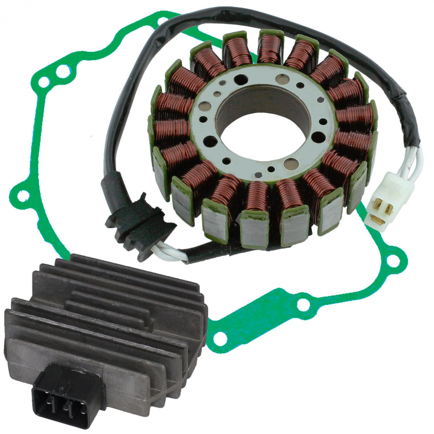 STATOR & REGULATOR RECTIFIER FITS YAMAHA R6 YZFR6 W-FLAMES YZF-R6 2008 GASKET