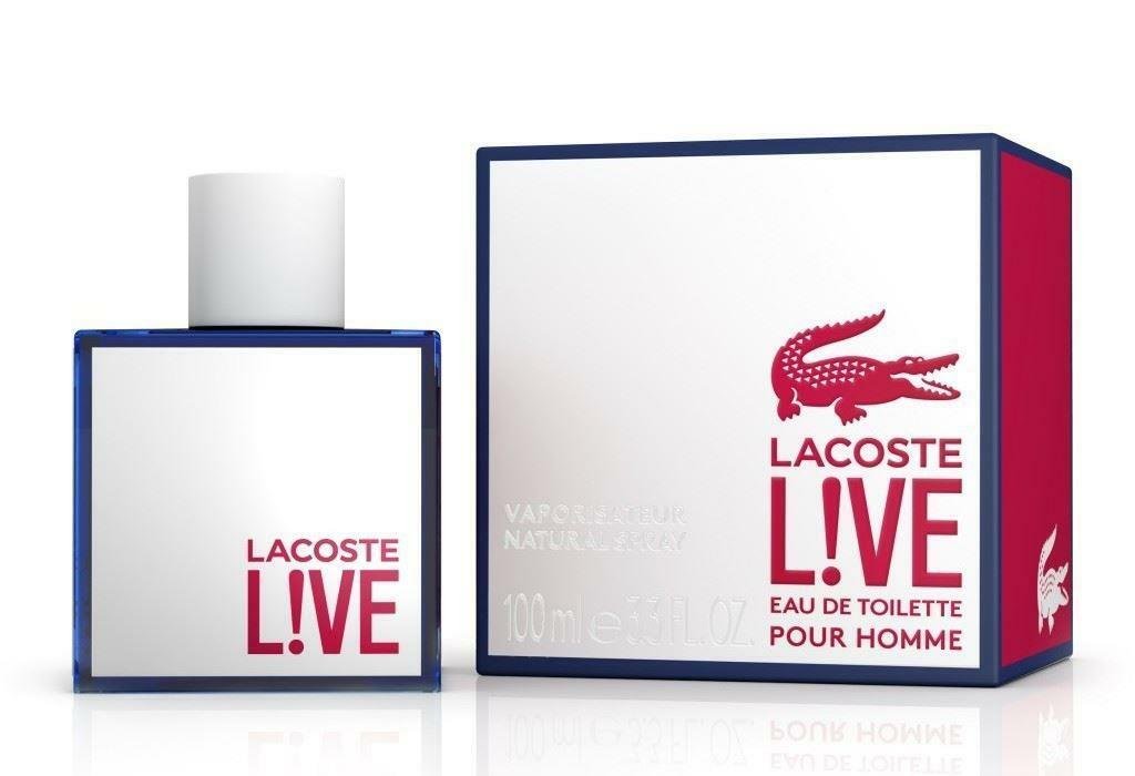 L!VE LACOSTE LIVE men cologne spray EDT 3.4 oz 3.3 NEW IN BOX