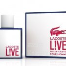 L!VE LACOSTE LIVE men cologne spray EDT 3.4 oz 3.3 NEW IN BOX
