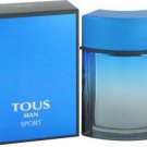 TOUS MAN SPORT by Tous for Men 3.4 oz edt 3.3 New In Box