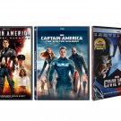 Captain America 1-3 Combo Pack (DVD-2019 3 Movie Collection) New, Sealed Free SH
