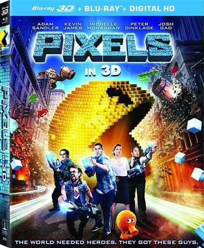 PIXELS New Sealed Blu-ray 3D + Blu-ray