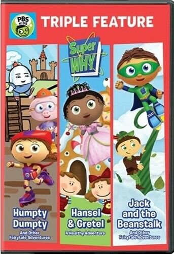 SUPER WHY TRIPLE FEATURE New DVD Humpty Dumpty Hansel Gretel Jack and Beanstalk
