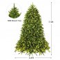 7.5ft Pre-lit PVC Christmas Fir Tree Hinged 8 Flash Mode w/700 LED Light