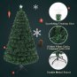 7' Pre-Lit Artificial Christmas Tree Fiber Optic w/Multicolor LED Lights & Stand
