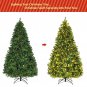 7Ft Pre-Lit Artificial Christmas Tree Hinged with 460 LED Lights & Pine Cones